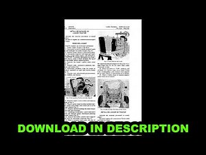 John Deere JD500 Series-B Loader Backhoe Service Manual PDF - English Workshop Repair
