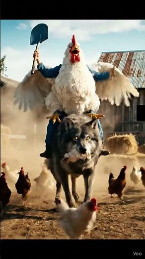 Woman Rides Wolf with Chicken Saddle! Epic Farm Transformation #animalhero #wildliferescue