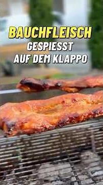 Bauchfleisch mal anders – aufgespießt auf dem Klappo der Grillshow & mega knusprig! 🔥🥩
