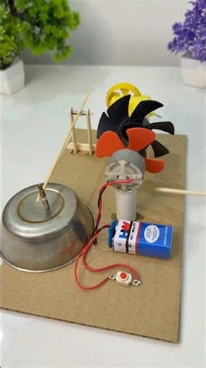 Wind Powered Bell with DC Motor | Amazing Mini Wind Energy Project ⚡🔔 #shorts #dcmotor #bellicon