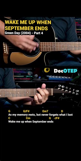 Easy Guitar Chords Tutorial: Wake Me Up When September Ends by Green Day