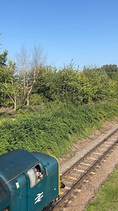 Deltic Thrash on the Great Central Railway. 55019 Royal Highland Fusilier running on just one of its two Deltic engines roars North from Quorn station last Sunday morning | SiCol Transport Publishing