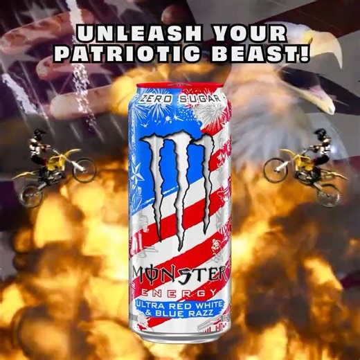 Monster Red White And Blue Razz Commercial