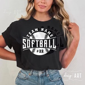 Softball Team Template Svg Png, Softball Svg, Softball Team Shirts, Softball Mom Svg, Team Logo Svg, Softball Girl Svg, Softball Player Svg - Etsy