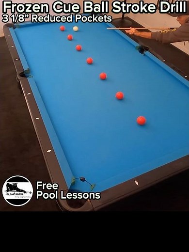 Frozen cue ball Pool Stroke drill (Free Pool Lessons)
