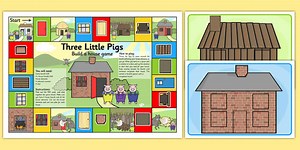The 3 Pigs House Building Board Game