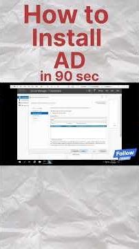 How to install Active directory in 90 Second #gourinathgorain #windows #computer #education #system