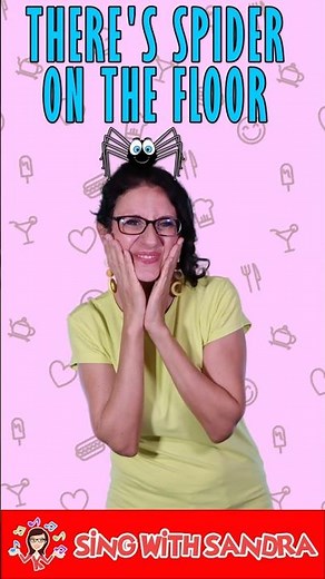 💖 There's A Spider On The Floor - Sing With Sandra 💖 Short #childrensmusic #childrenssongs
