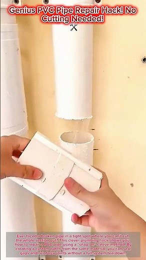 Genius PVC Pipe Repair Hack! 🛠️ No Cutting Needed! #shorts
