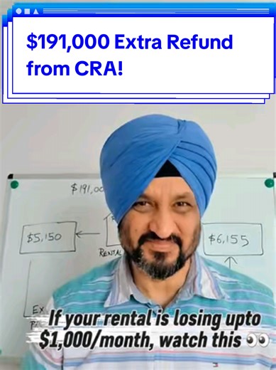 High mortgage rates rental losses? This client used Cash Damming to: ✔️ Cover rental negative cash flow ✔️ Generate $191,000 in CRA tax refunds ✔️ Pay off their mortgage faster ✔️ Improve cash flow without selling any property If you own rental property — you may be leaving six figures on the CRA table. 👉 Comment “REFUND” 👉 Visit mortgagerefund.ca to check your eligibility #mortgagerefund #rentalcashdamming #taxrefund
