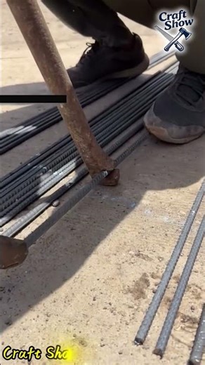 Commonly used steel bar bending tools on site#crowbar #Reinforcing steel#skills