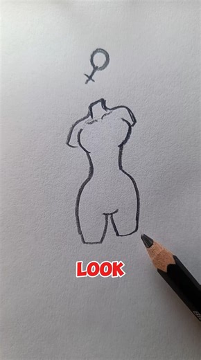 How to draw a female figure Tutorial ✏️ #foryou #drawing #art #shorts #howtodraw #easydrawing #fyp