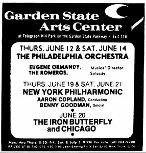 Jun 20, 1969: iron butterfly / Chicago at Garden State Arts Center Holmdel, New Jersey, United States | Concert Archives