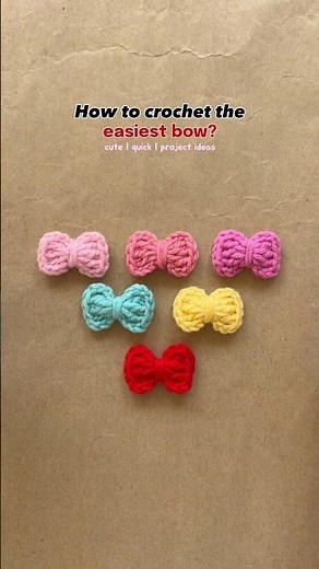 Easy crochet bow 🎀 for beginners #easycrochet #crochetforbeginners