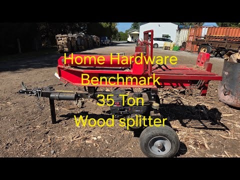 Brand new Benchmark 35 ton wood splitter from Home Hardware that my friend just picked up.