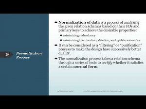 Lect10 Part2 - Normalization (Part 1)