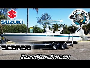 26' Scarab Sportster Repowered with a 300HP Suzuki by Atlantic Marine - Sea Trial