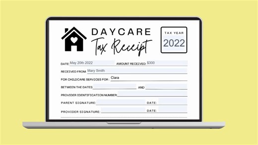 Daycare Tax Receipt Template: Fillable PDF & Canva Editable (digital Download) - Etsy UK