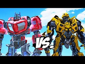 Bumblebee VS Optimus Prime (War For Cybertron) - EPIC BATTLE