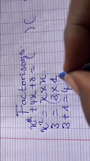Méthode facile pour la factorisation #maths #mathématique #factorisation #equation