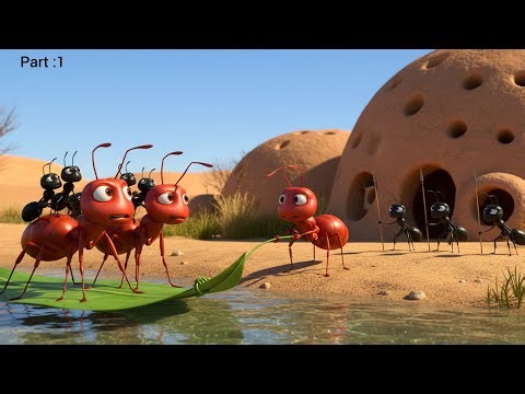 The Great Ant War Begins | Black vs Red Ant Colony Battle for the River – Part 1 Animated Story