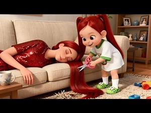 😱 OMG! ⚡Naughty Baby Mira Cut Mom’s Hair to Buy Kuromi👿, Rumi's