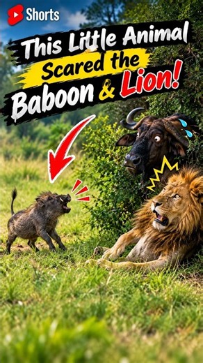 The Tiny Animal That Scared a Lion! 😱🦁 #shorts
