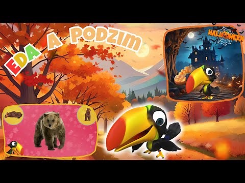 Eda a podzim 🍂 | Zvířátka na podzim | Halloween 🎃 | Hádanky pro děti
