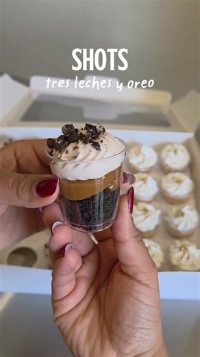 Brownies | Galletas | Pasteles on Instagram: "Mini shots deliciosos 🫶🏻 Una de las cosas que más me gusta es mostrarles los procesos. Aunque no siempre me dé tiempo de grabarlos, porque no crean que es algo fácil. Pero aquí vamos aprendiendo de todo y haciéndolos parte de ello que es lo importante. Si quieren que les enseñe a hacer el merengue suizo déjame saber aquí en los comentarios 👇🏼 Besitos ❤️"