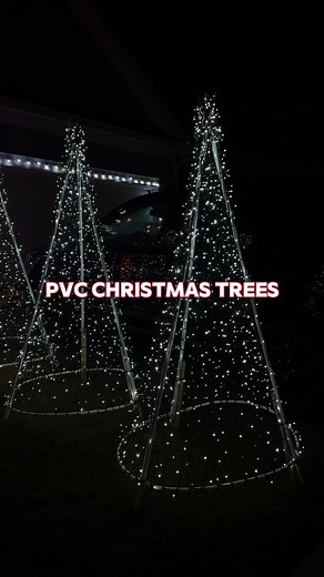 DIY PVC Christmas Trees for Festive Driveways