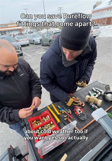 Did you know if your @Viega LLC Pureflow fittings come apart you can just put them back together? This is only for the plastic polymer and not for the bronze ones! Got questions on using Viega’s Pureflow piping or fittings? Comment below! #viega #pureflow #plumbing #luismasterplumber #tipsandtricks