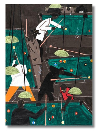 Jacob Lawrence Pool Parlor Canvas Print, Harlem Renaissance Wall Art, Mid Century Modern, Ready to Hang Poster - Etsy