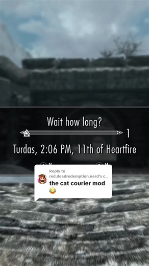 Replying to @red.deadredemption.nerd cat courier mod #SkyrimMods #TheElderScrolls #skyrim @Bethesda