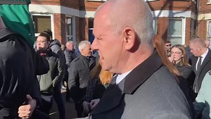 102K views · 635 reactions | WATCH: The funeral of Bik McFarlane is taking place in North Belfast. The cortege is making its way along the Cliftonville Road before burial later in Milltown Cemetery. | North Belfast News | Facebook