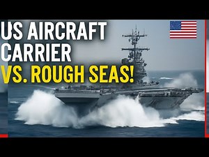 US Aircraft Carrier vs. Massive Waves | Epic Battle in Rough Seas!