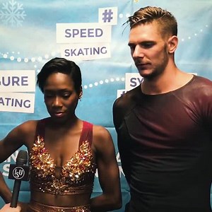 🇫🇷 Vanessa James / Morgan Cipres Officiel we’re a little shook after a mishap in the warm up. For more interviews on Pairs and Ladies with Cathy Reed. 📲 youtube.com/SkatingISU #WorldFigure #FigureSkating | ISU Figure Skating
