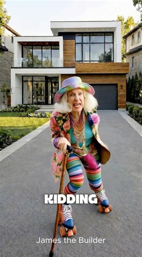 Grandma's Reaction to the Gold Marble Driveway😱 #epoxy #transformation