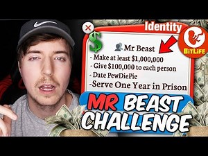 Giving away $1,000,000 in the Mr Beast Challenge in Bitlife