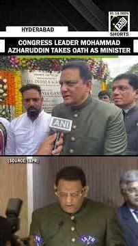 Congress leader and Ex-cricketer Mohammad Azharuddin Takes Oath as Minister in Telangana