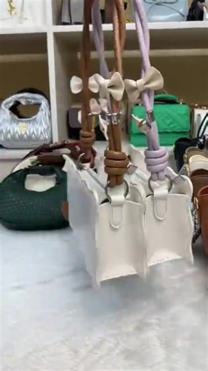 143K views · 1.4K reactions | Available in stock offwhite color bag  handle chocolate and lavender color ✔️ | Treasure | Facebook