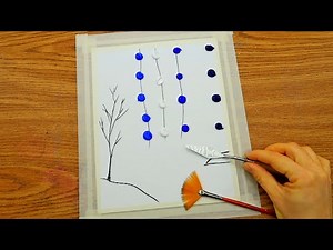 Easy Waterfall Landscape Painting tutorial for beginners.1 Step by step Waterfall Painting. ASMR