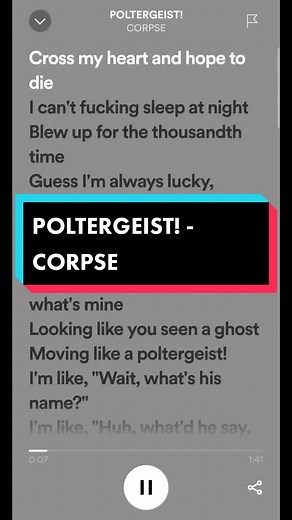 Comment song lyrics you want 💕 🖤 #poltergeist #corpse #corpsehusband #lyrics #Lyricallyright