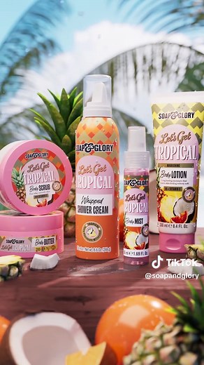 Dive into scents of juicy pineapple, zesty orange and creamy coconut 💛🌴🥥 It's the ultimate getaway in a bottle! #SoapandGlory #LetsGetTropical #UlimateGetaway