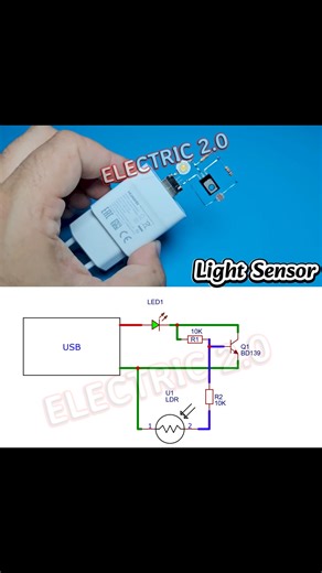 1.5K views · 13 reactions | Automatic Light Sensor with USB 5 Volt DC Schematic | Electric 2.0 | Facebook