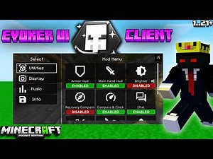 Best Mod Menu UI Clint For MCPE 1 21 (FPS BOOST) | Evoker Clint + UI Pack For MCPE 1 21 NO LAG