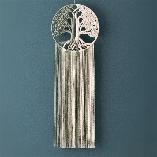 Minimalist Macrame Tree of Life Wall Hanging for Calm Interiors V78 - Etsy