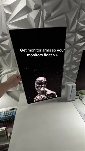 Linked them here 👆 #monitor #monitorarm #setup #whitemonitorarm #oled | monitor arm