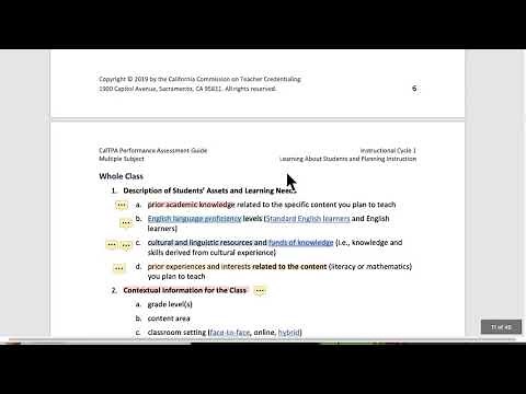 CalTPA Cycle 1 Step 1 Plan Multiple Subjects- from Johnnie