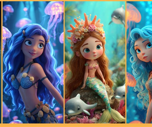 ArtStation - 303 Stylized Underwater Mermaid | Artworks