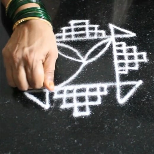 Daily kolangal #kolam #artist | Rangoli sans dots